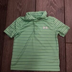 Under Armour Kids Polo in Green with Stripes